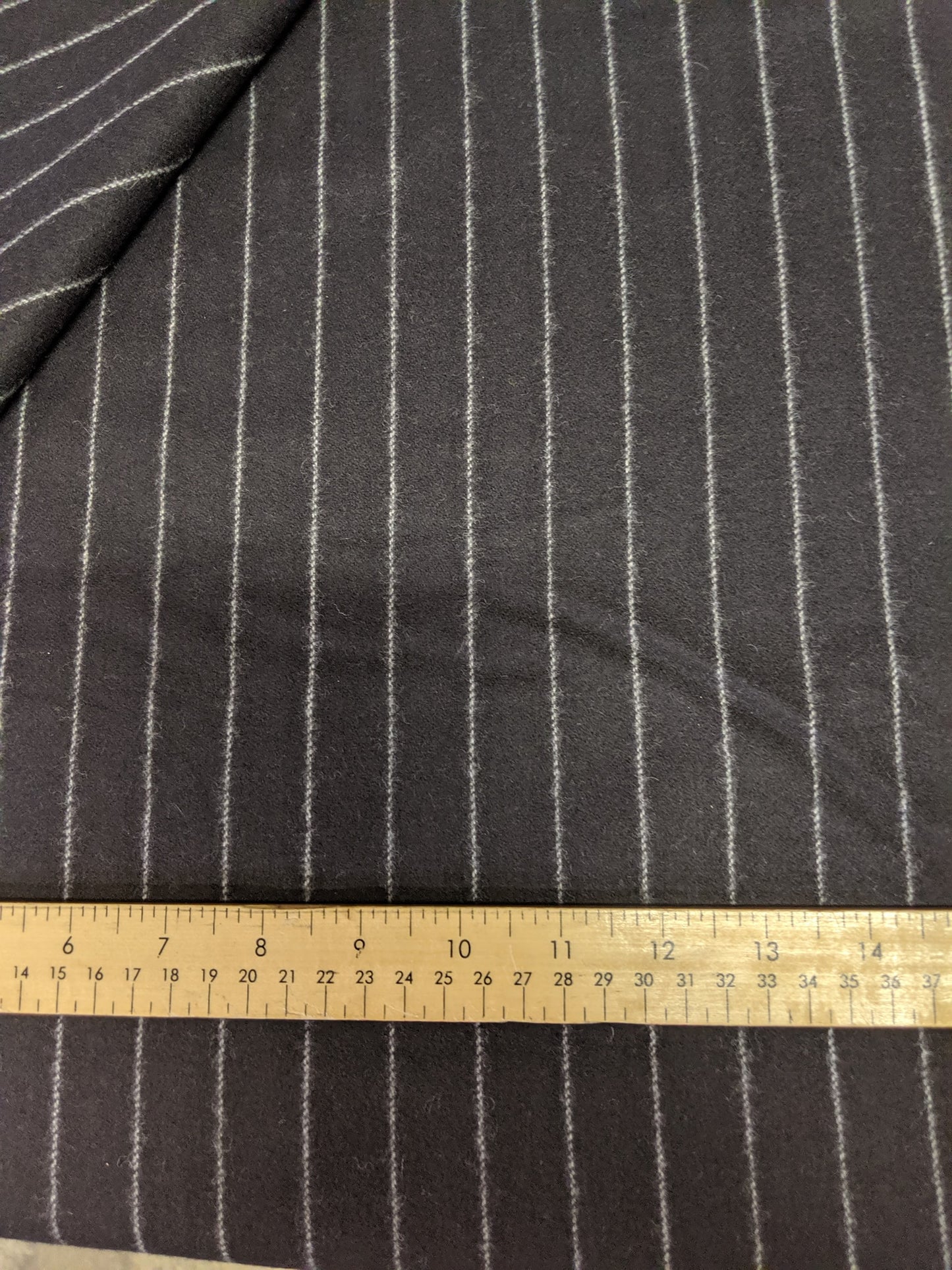 White on Black Striped Wool