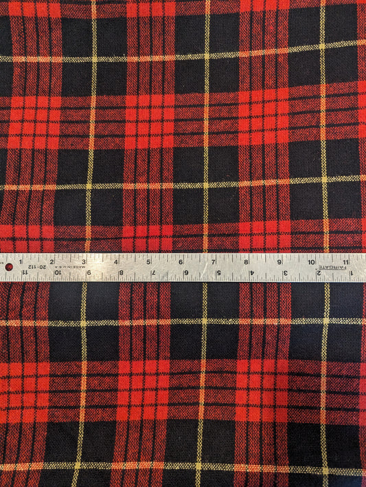 Large Red and Black Plaid Piece