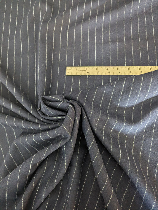 Darker blue wool with white stripe